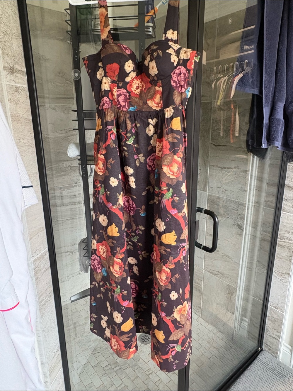 Tuckernuck 2 Maria Floral Strapless Maxi Dress - Black